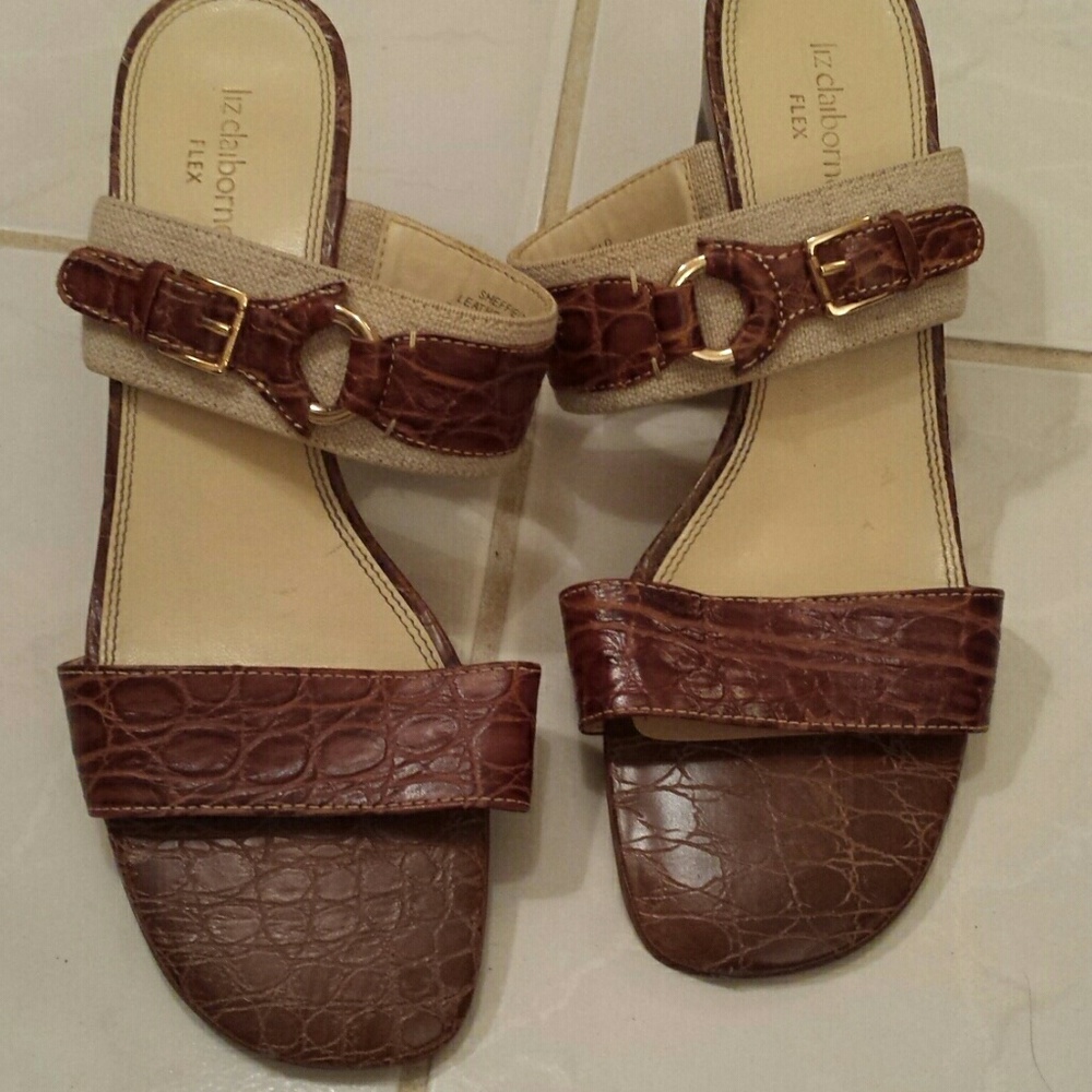 Liz Claiborne Sandals in exotic print